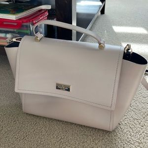 Kate Spade gray with navy interior leather crossbody